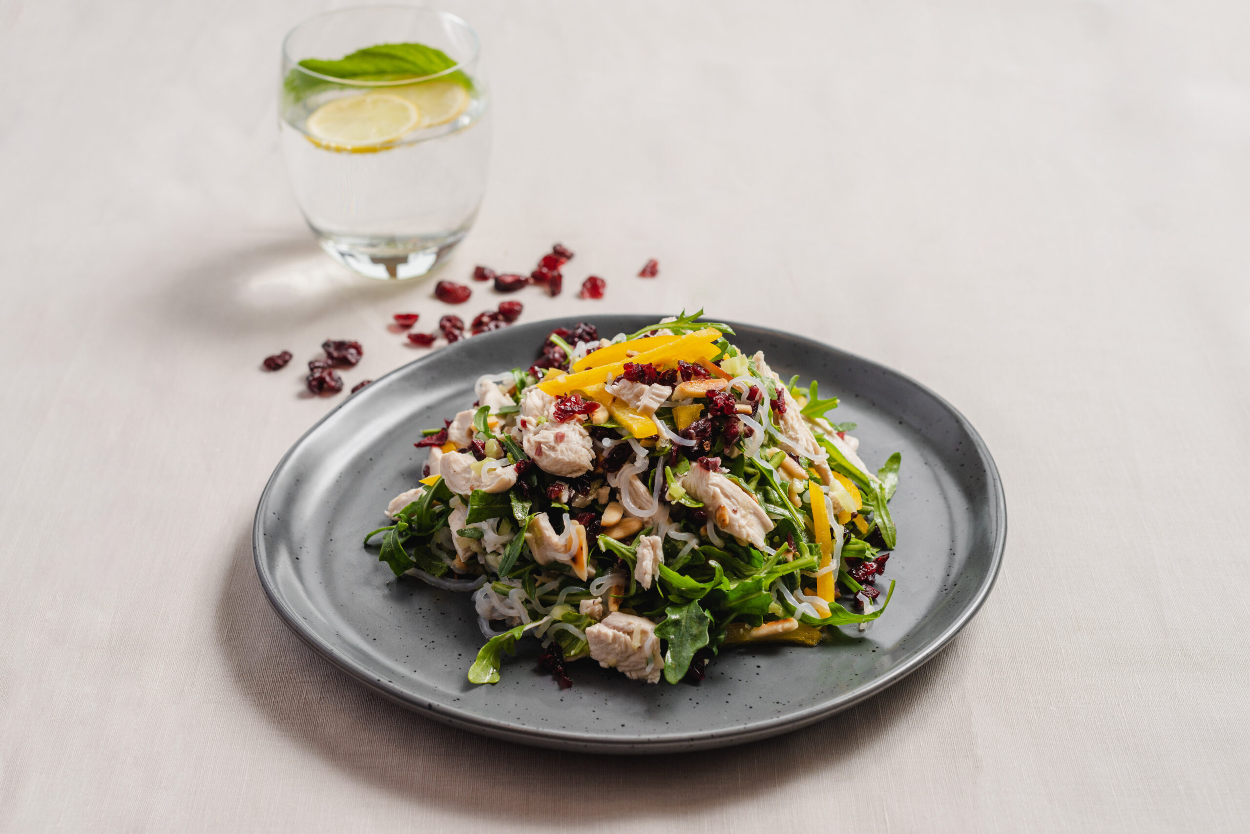 Chicken and Rocket Salad with Konjac Angle Hair - Slendier
