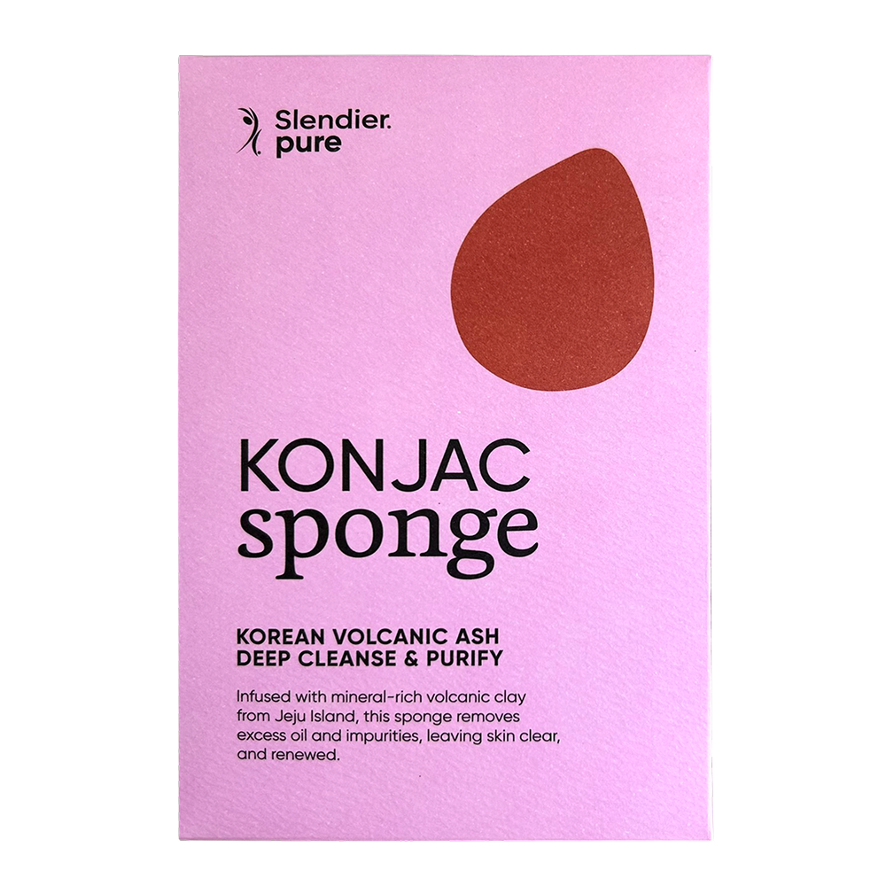 Slendier Pure Konjac Sponge Korean Volcanic Ash