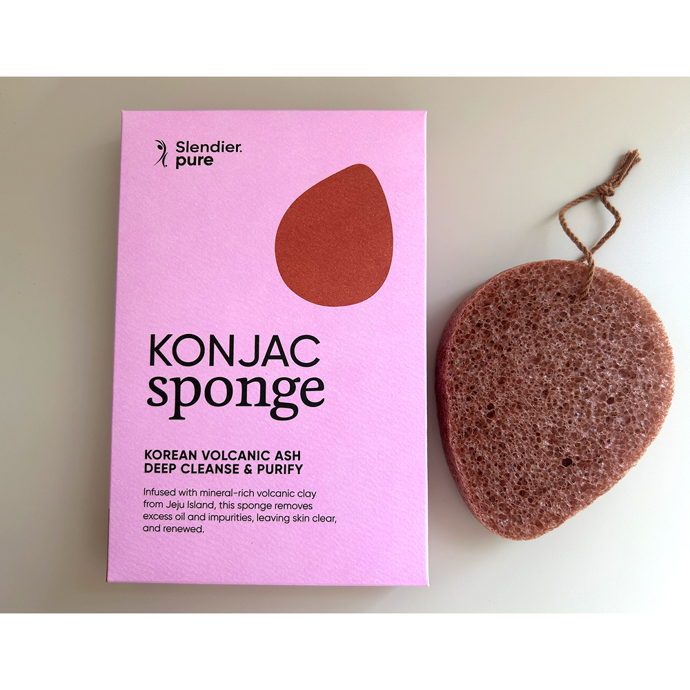 Slendier Pure Konjac Sponge Korean Volcanic Ash - Image 3