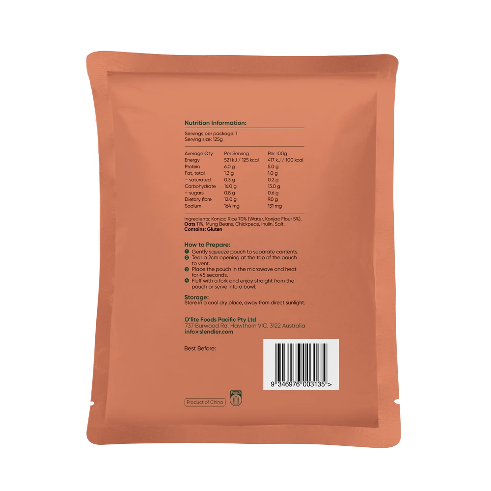 Slendier Superfood Rice Pure Oat Nourish – 125g - Image 2